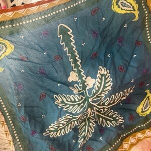 ZARA COTTON Palm tree scarf